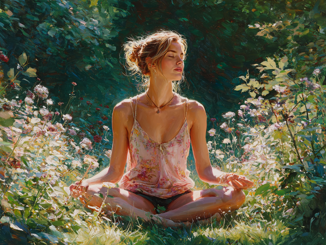 Practică yoga în natură